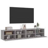 Tv-wandmeubels 2 st 80x30x30 cm bewerkt hout grijs sonoma eiken - thumbnail