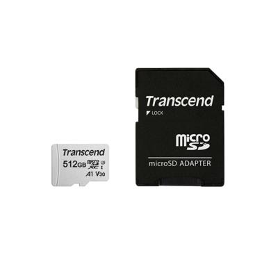Transcend Premium 300S microSDXC-kaart 512 GB Class 10, UHS-I, UHS-Class 3, v30 Video Speed Class, A1 Application Performance Class Incl. SD-adapter