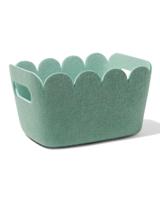 HEMA Mand 20x12cm vilt donkergroen - thumbnail