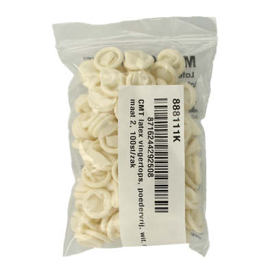 Vingercondoom latex S2 100 Stuks Vingercondoom latex S2 100 Stuks