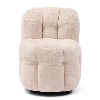 Rivièra Maison Eetkamerstoel 'Arosa' Op wielen, Chenille, kleur Naturel