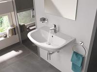 Wastafelkraan GROHE Start Curve 1-gats S-size met Waste en 28 mm ES Cartouche Chroom - thumbnail
