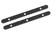 Team Corally - Chassis Brace Stiffener - Rear - fits part C-00180-016 - Graphite 2.5mm - 2 pcs - thumbnail
