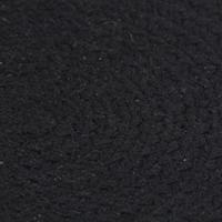 VidaXL Placemats 6 st rond 38 cm katoen effen zwart - thumbnail