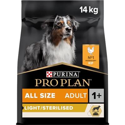 Purina Pro Plan all sizes Adult Light/Sterilised 14 kilo kip