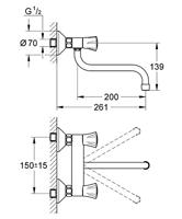 GROHE Costa L Keukenkraan - inbouw - chroom 31187001 - thumbnail