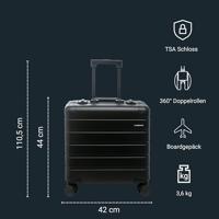 Alumaxx JJU-45193 Aluminium Reistrolley GRAVITY + 4 Wielen 44x42x22.5 cm Zwart - thumbnail