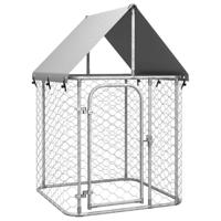 VidaXL Hondenkennel voor buiten met dak 100x100x150 cm - thumbnail