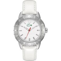 Lacoste horlogeband 2000667 / LC-54-3-27-2284 Leder Wit 18mm + wit stiksel - thumbnail