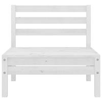 3-delige Loungeset massief grenenhout wit - thumbnail