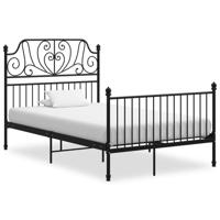 Bedframe metaal zwart 120x200 cm - thumbnail