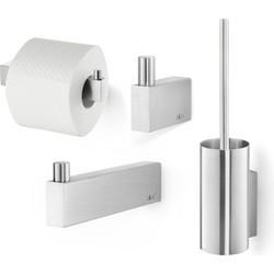 ZACK Linea toilet accessoires 4-delig rvs mat ZACK Linea toilet accessoires 4-delig rvs mat