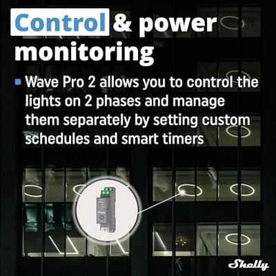 Shelly Shelly Qubino Wave PRO 2 DIN-railrelais Z-Wave