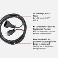 Brennenstuhl 1165010015 Stroom Verlengkabel Zwart 2.00 m H05VV-F 3G 1,5 mm² - thumbnail