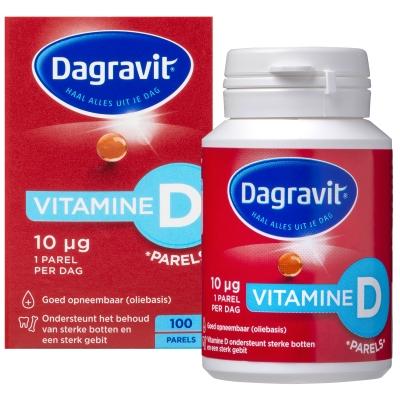Dagravit Vitamine D 10 mcg Parels
