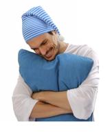 Slaapmuts blauw/wit - thumbnail