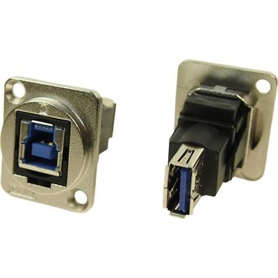 Cliff CP30206NM CP30206NM XLR-adapter USB-B-bus 3.0 naar USB-A-bus 3.0 Adapter, inbouw 1 stuk(s)