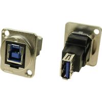Cliff CP30206NM CP30206NM XLR-adapter USB-B-bus 3.0 naar USB-A-bus 3.0 Adapter, inbouw 1 stuk(s) - thumbnail