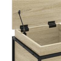 Opbergbox met deksel 40x40x51,5 cm bewerkt hout sonoma eiken - thumbnail