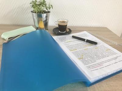 OXFORD Polyvision personaliseerbare presentatiealbum, formaat A4, uit PP, 20 tassen, blauw