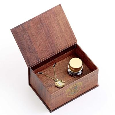 Harry Potter: Hermoine Potions Time Turner Necklace and Earrings Gift Set (Golden Tone)