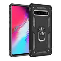 Armor schokbestendige TPU + PC beschermhoes voor Galaxy S10 5G met 360 graden rotatie houder (zwart) - thumbnail