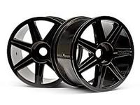 7 spoke black chrome trophy truggy wheel - thumbnail