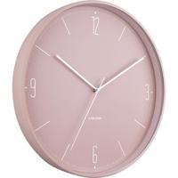 Karlsson Numbers & Lines Iron Wandklok - Roze - thumbnail