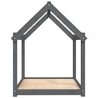 Hondenmand 111x80x100 cm massief grenenhout grijs - thumbnail