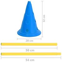 VidaXL Hindernissenset voor honden blauw en geel - thumbnail