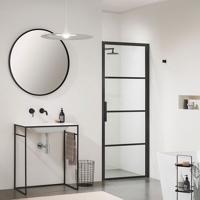 Sealskin Soho 1-delige deur rechter versie 90x210cm zwart-helder glas CKB200906195100 - thumbnail