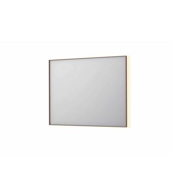Spiegel INK SP32 100x4x80 cm Incl. Indirect LED-Verlichting Rondom en Spiegelverwarming Geborsteld Koper