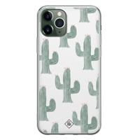 iPhone 11 Pro siliconen telefoonhoesje - Cactus print - thumbnail