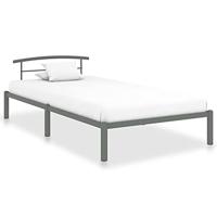 Bedframe metaal grijs 90x200 cm - thumbnail