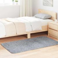 Hoogpolig vloerkleed NAVARRA 80x150 cm polyester lichtgrijs - thumbnail