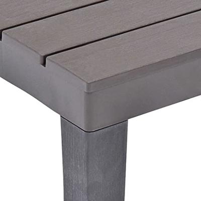 VidaXL Tuintafel met 2 banken kunststof bruin