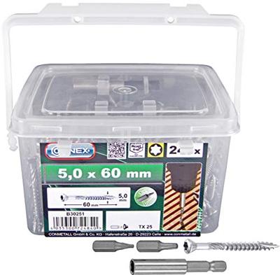 Connex Terrasschroef Rvs Tx 5X60 Box 240St - B30251
