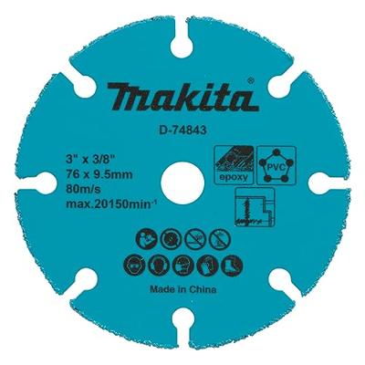 Makita D-74837 Doorslijpschijf HM/TCG 76 mm Makita D-74837 Doorslijpschijf HM/TCG 76 mm
