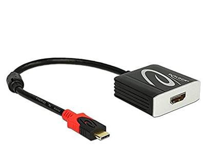 Delock 62730 USB-C / HDMI Adapter [1x USB-C stekker - 1x HDMI-bus] Zwart 0 mm