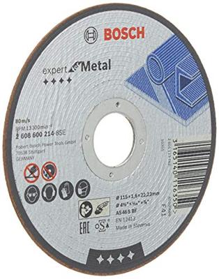 Bosch Accessories A 46 S BF 2608600214 Doorslijpschijf recht 115 mm 1 stuk(s) Metaal Bosch Accessories A 46 S BF 2608600214 Doorslijpschijf recht 115 mm 1 stuk(s) Metaal