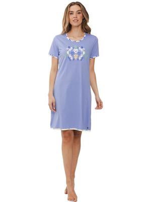 Paarsblauw katoenen nachthemd Rebelle
