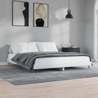 Bedframe bewerkt hout hoogglans wit 180x200 cm - thumbnail