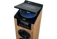 Torenluidspreker - THOMSON - Zwart/Hout - Bluetooth/CD/USB/SD, 60W, FM-radio, Afstandsbediening, Voeding 230V - thumbnail
