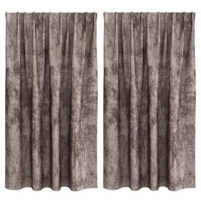 VidaXL Velvet gordijnen 2 pcs cappuccino 140 x 140 cm fluweel VidaXL Velvet gordijnen 2 pcs cappuccino 140 x 140 cm fluweel