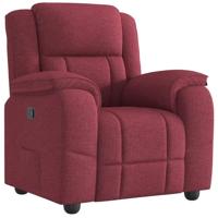 Fauteuil verstelbaar stof wijnrood - thumbnail