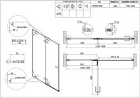 Saqu Parro Douchedeur 120x210 cm Geborsteld Grijs Helder Glas - thumbnail