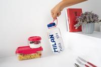 Hermetische Lunchtrommel Milan 1,2 L Roze Transparant Plastic Rechthoekig - thumbnail