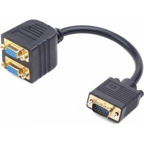 Gembird cc-vgax2 – 20 cm VGA-kabel – VGA-kabels (2 x VGA (D-Sub), VGA (D-Sub), Vrouwelijk, Mannelijk, Zwart)