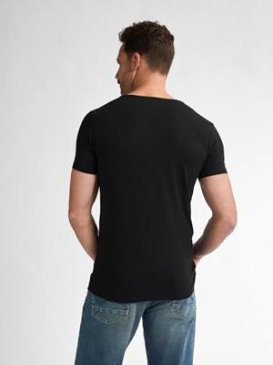 Petrol Industries T-Shirt Basic O-Neck Bodyfit Two Pack Black