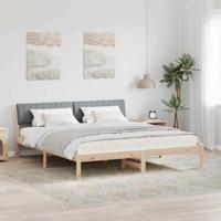 Bedframe Bruin en lichtgrijs 180 x 200 cm Massief grenenhout - thumbnail